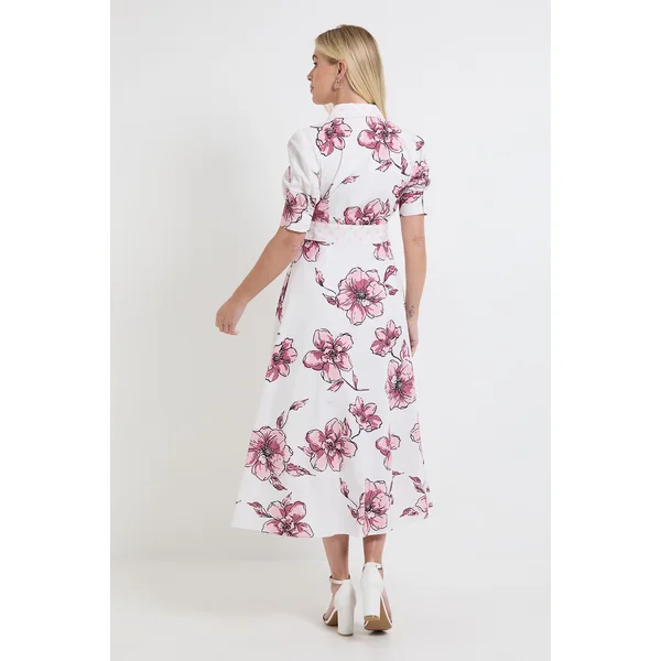 Robe Chemise Florale En Coton D'été Petite