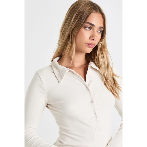 Robe chemise portefeuille froncée à boutons, au toucher ultra doux