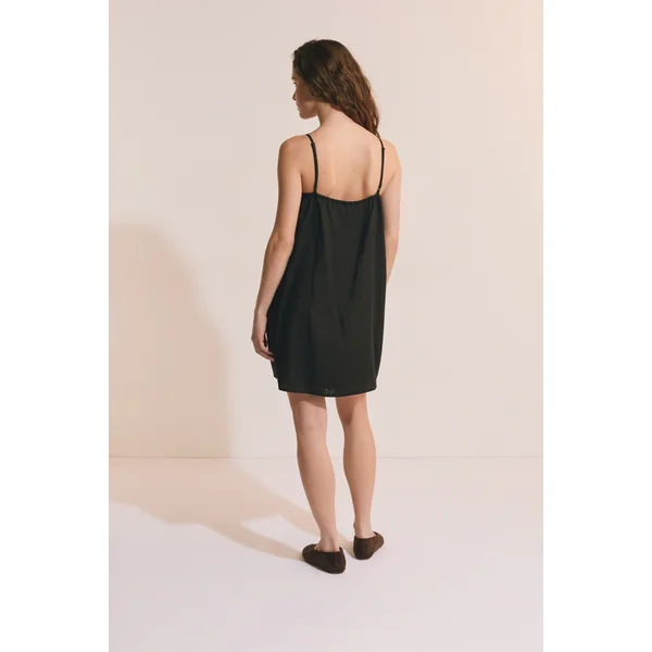 Robe courte en lin mélangé