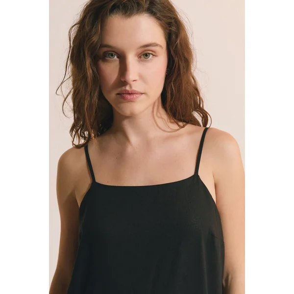 Robe courte en lin mélangé