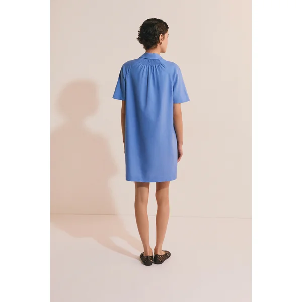 Robe courte en lin mélangé