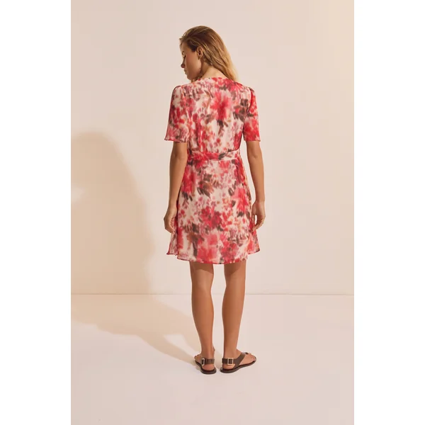 Robe courte à motifs