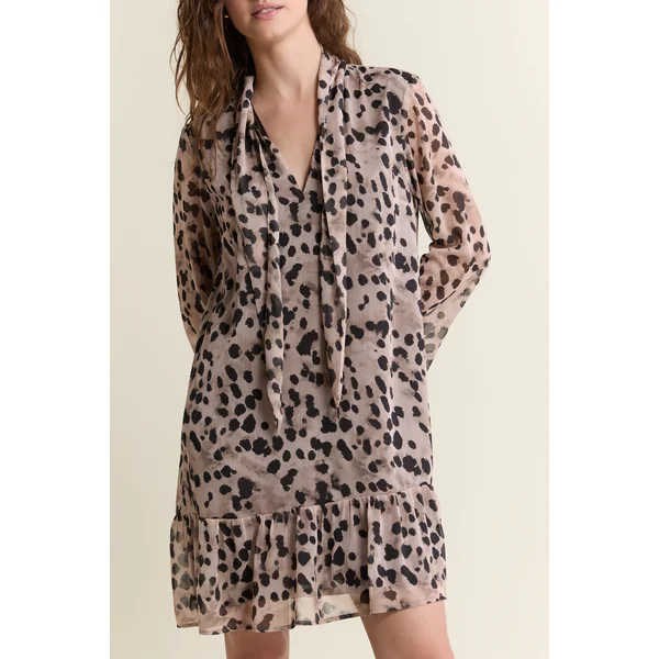 Robe courte à motifs