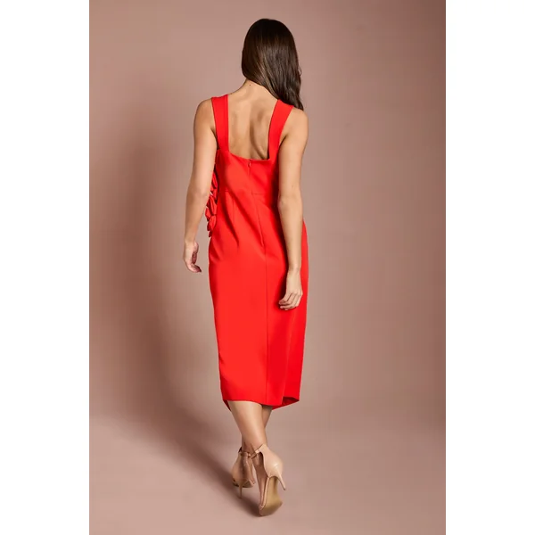 Robe Crayon Plissée À Corsage