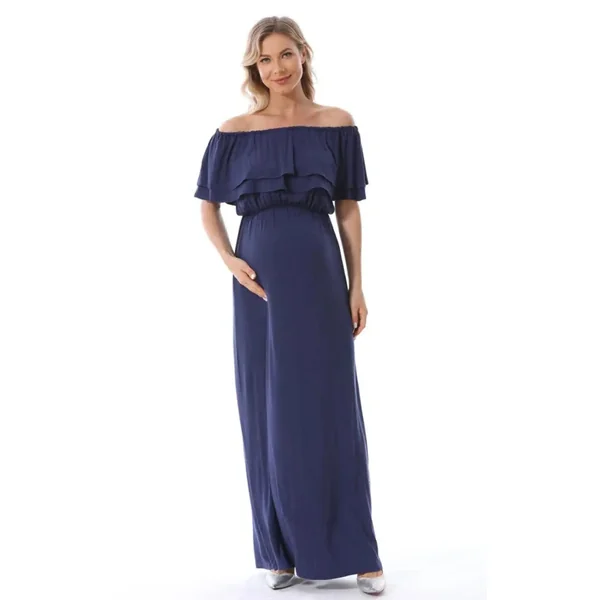 Robe D’Allaitement Chic Épaules Nues