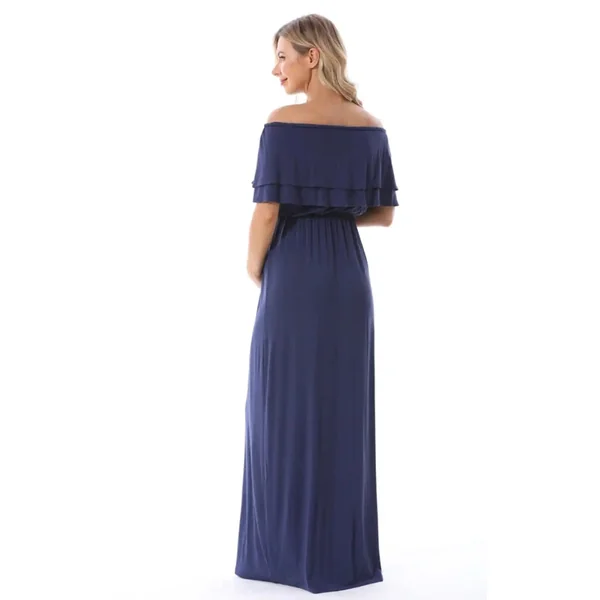 Robe D’Allaitement Chic Épaules Nues