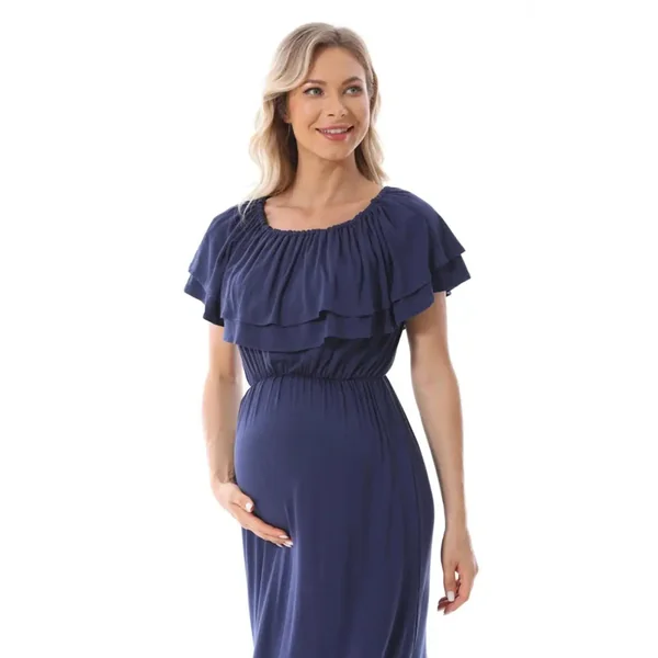 Robe D’Allaitement Chic Épaules Nues