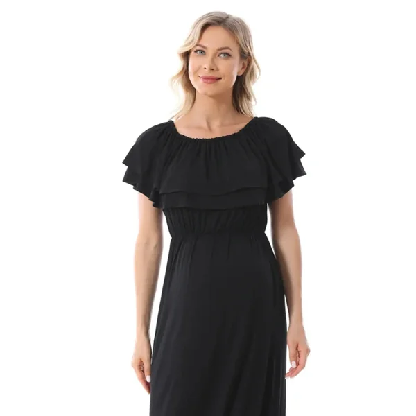 Robe D’Allaitement Chic Épaules Nues