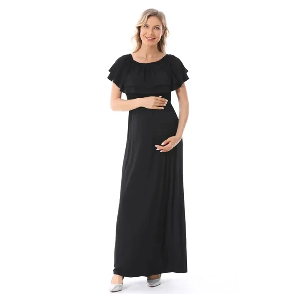 Robe D’Allaitement Chic Épaules Nues