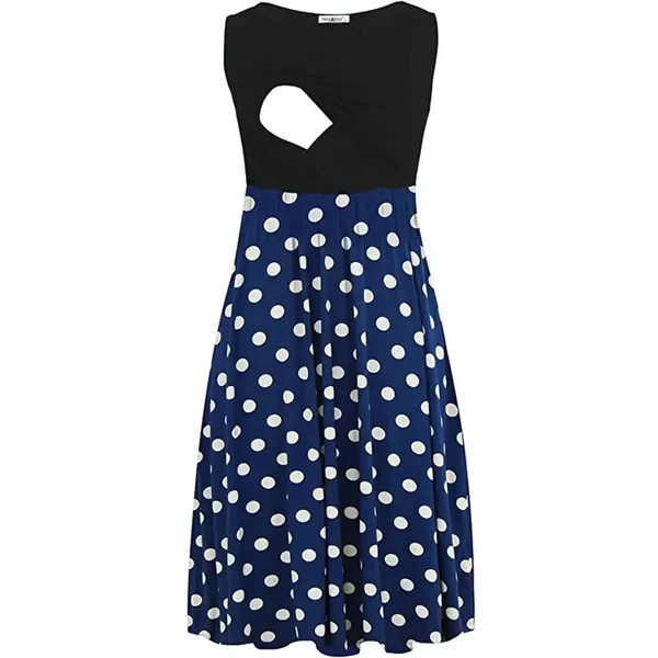 Robe D’Allaitement Mi-Longue Unie