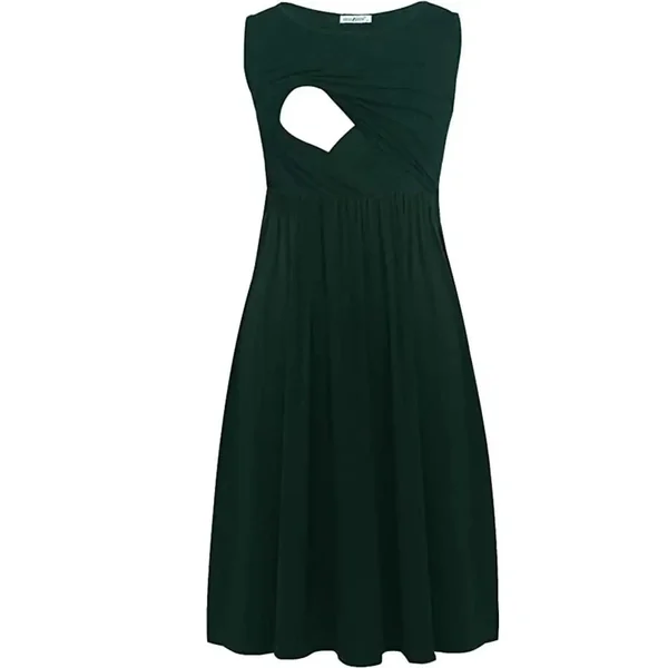 Robe D’Allaitement Mi-Longue Unie