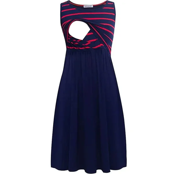 Robe D’Allaitement Mi-Longue Unie