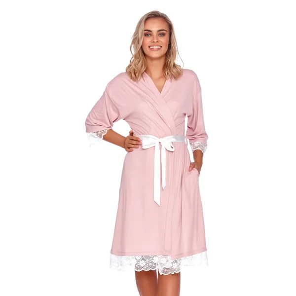 Robe de chambre de grossesse en modal ultra doux - Reste 1S