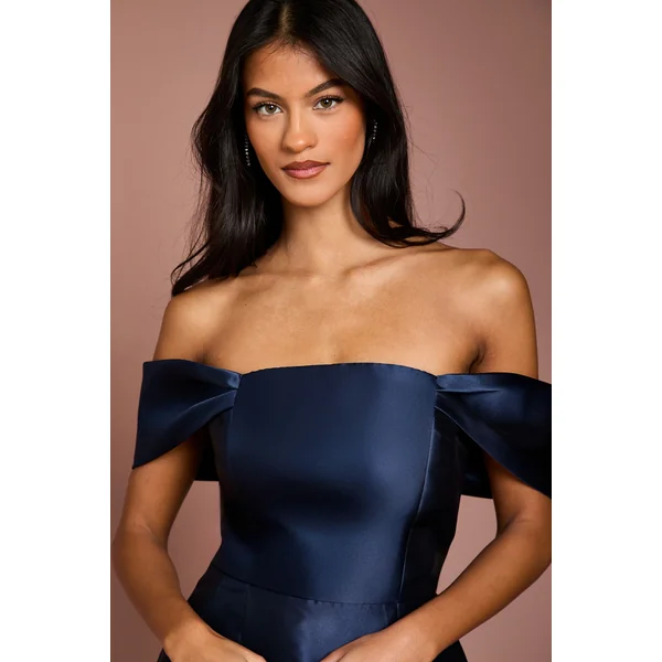 Robe de Demoiselle d'Honneur Coast Honoured Petite Twill Bardot Colonne Midi