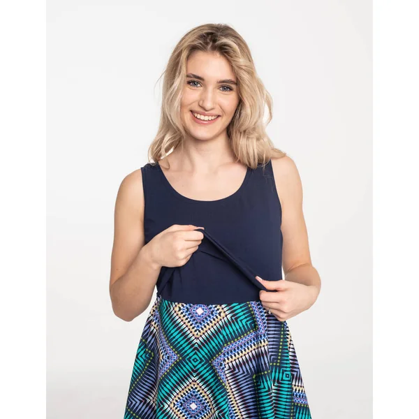 Robe de grossesse et allaitement en coton oeko-tex Emily