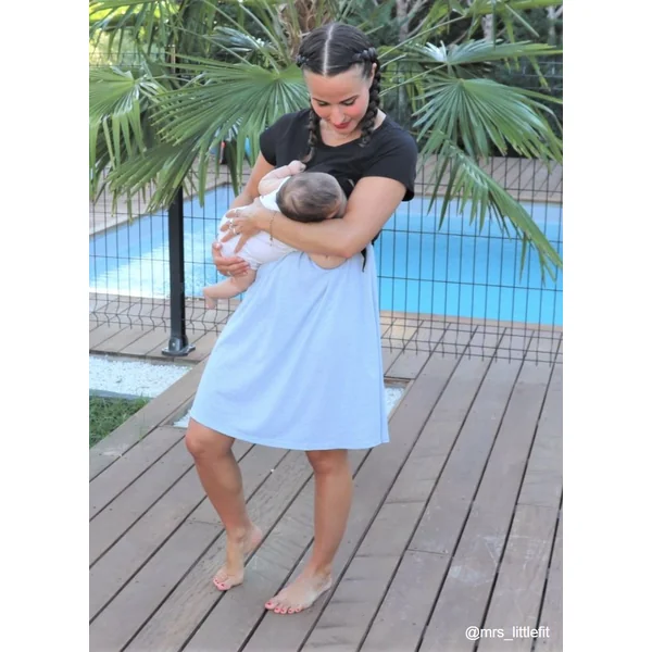 Robe de grossesse et d'allaitement bicolore