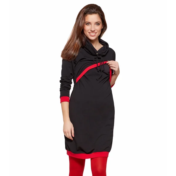 Robe de grossesse et d'allaitement chaude en polaire et coton premium - Reste 1L