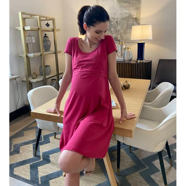 Robe de grossesse et d'allaitement Lulla en coton oeko-tex - Reste L