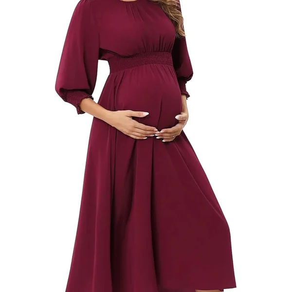 Robe de Grossesse Manches Courtes