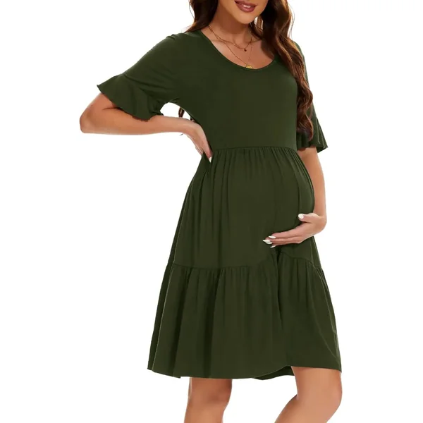 Robe de Grossesse mi Longue