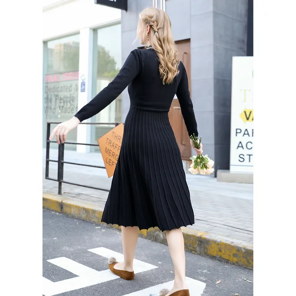 Robe de grossesse mi-longue de style anglais