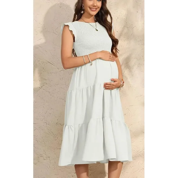 Robe de Grossesse Plissée