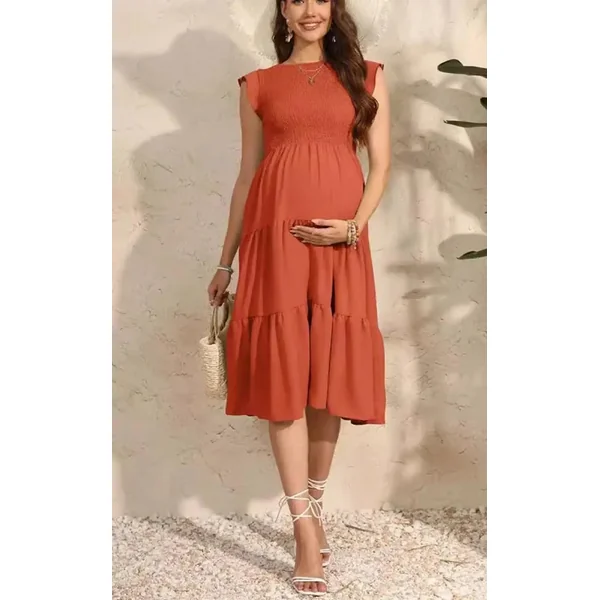 Robe de Grossesse Plissée