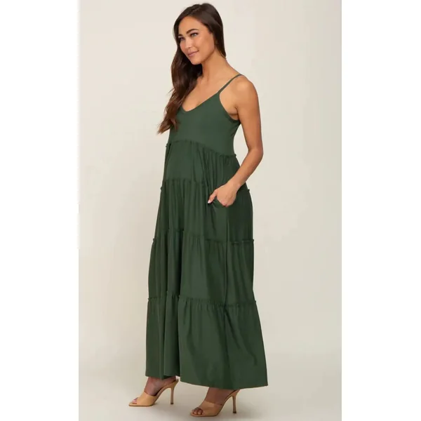 Robe de Grossesse Verte