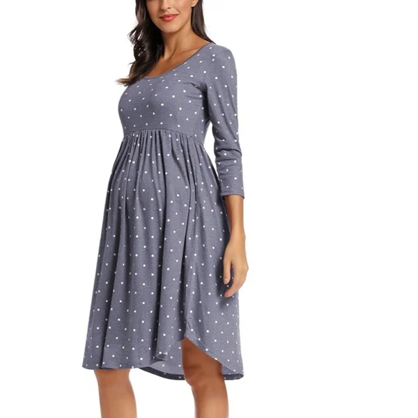 Robe de grossesse à pois