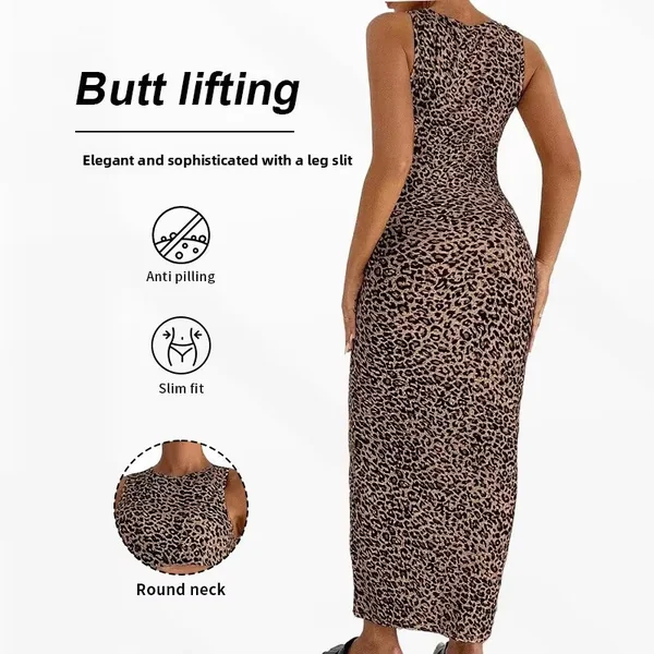 Robe De Maternité Longue Moulante Léopard