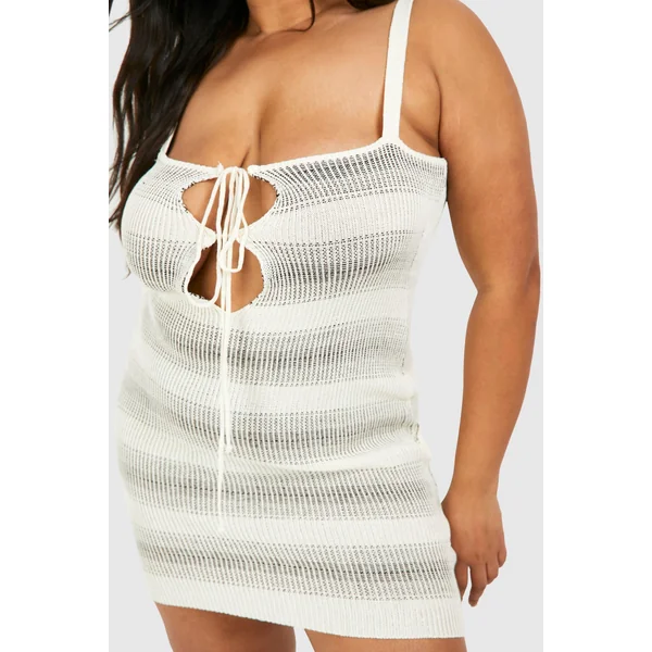 Robe de plage mini Plus à lacet à l'avant