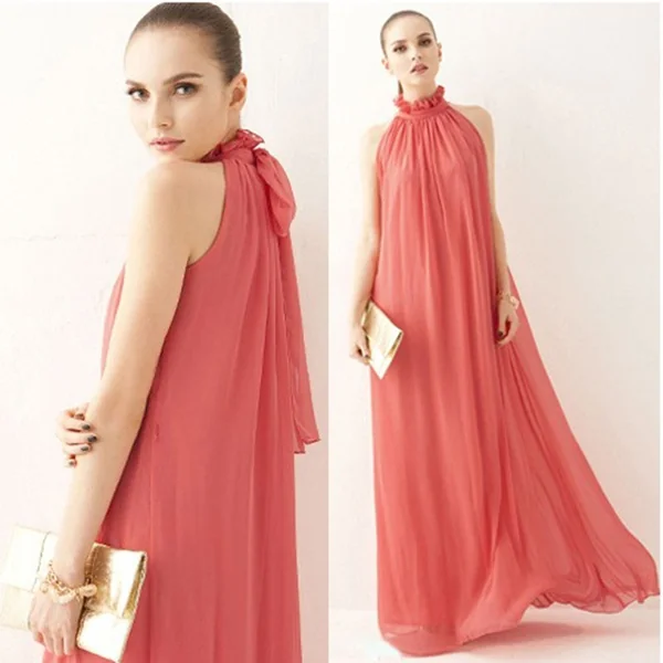 Robe de soirée en mousseline