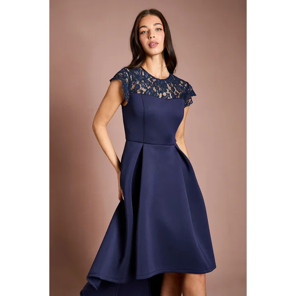 Robe D'occasion Jupe Scuba Haut En Dentelle