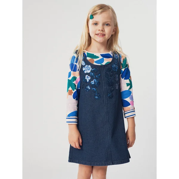 Robe en denim foncé fille - Soins Bébé Naturels & Produits Maman Après Naissance