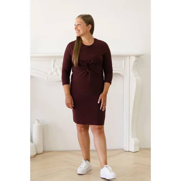 Robe FIRST KISS avec noeud - bourgogne