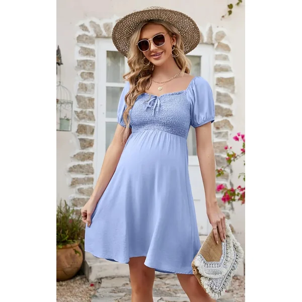 Robe Grossesse Bleu Ciel