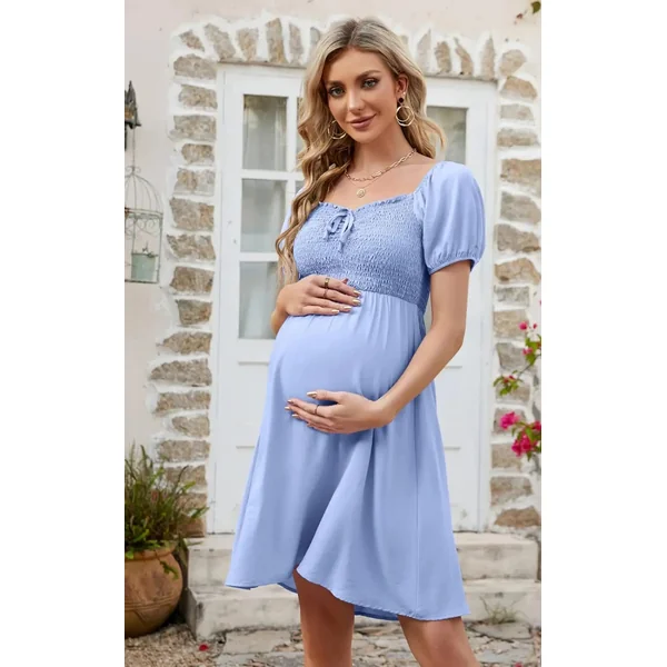 Robe Grossesse Bleu Ciel