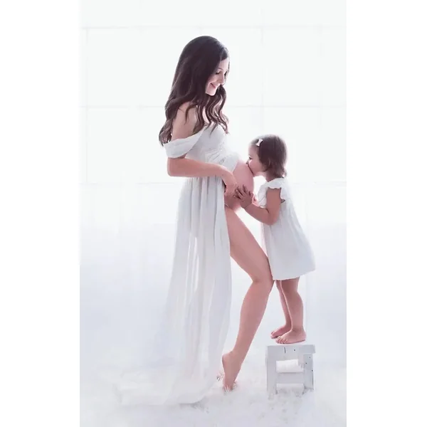Robe Grossesse Cérémonie Mariage Blanche