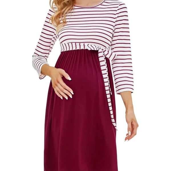 Robe Grossesse Rayée
