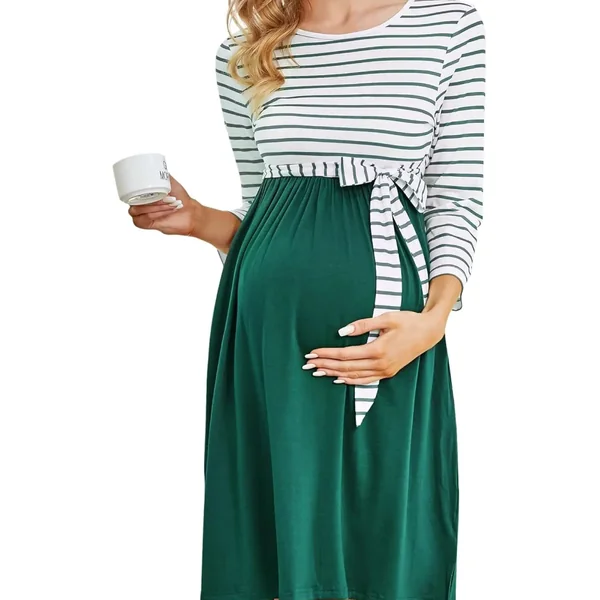 Robe Grossesse Rayée