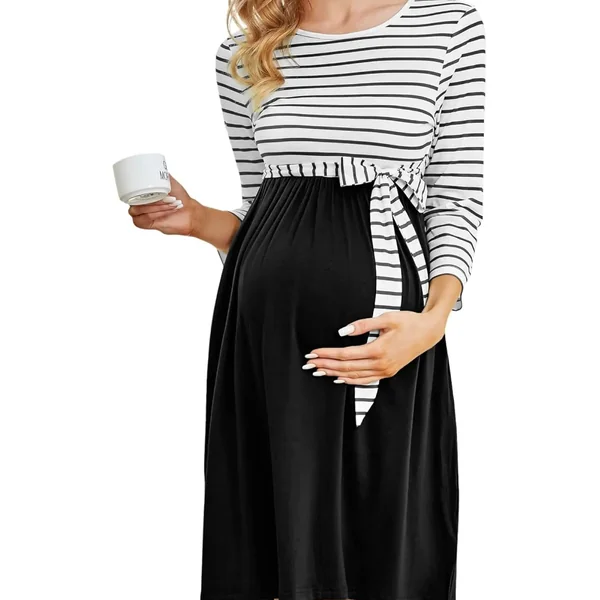 Robe Grossesse Rayée