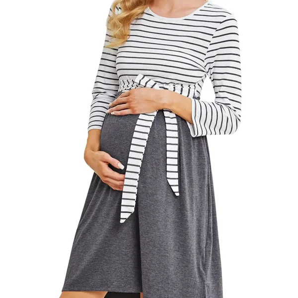 Robe Grossesse Rayée
