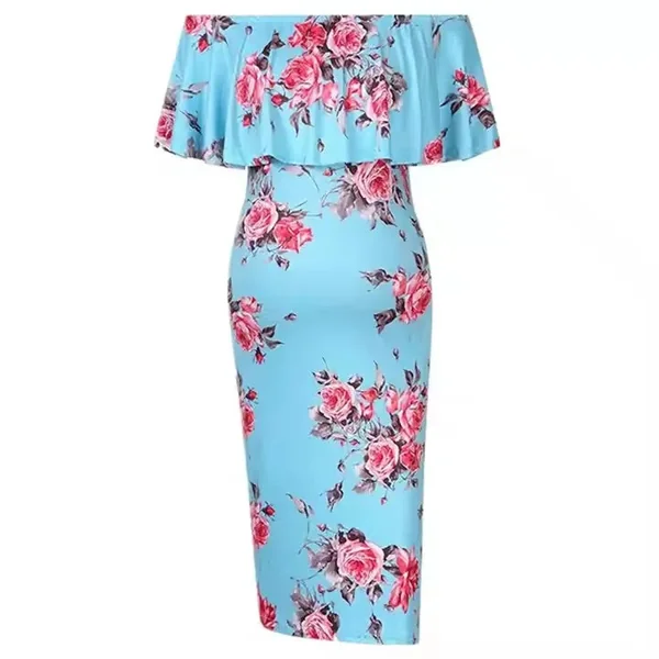 Robe Grossesse Volant Et Fleurs
