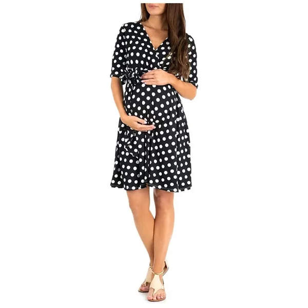 Robe Grossesse Été à Pois