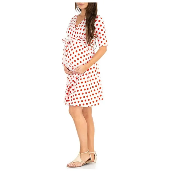 Robe Grossesse Été à Pois