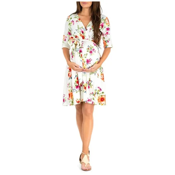 Robe Grossesse Été à Pois