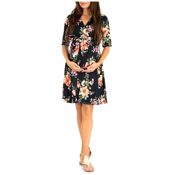 Robe Grossesse Été à Pois