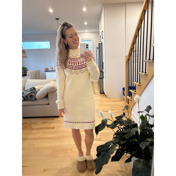 Robe GÉRALDINE - neige rosé