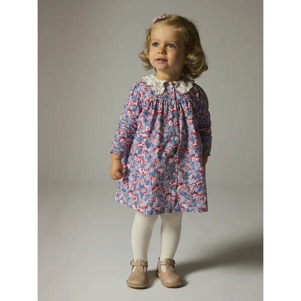 Robe imprimée écru pour bébé fille - Soins Bébé Naturels & Produits Maman Après Naissance
