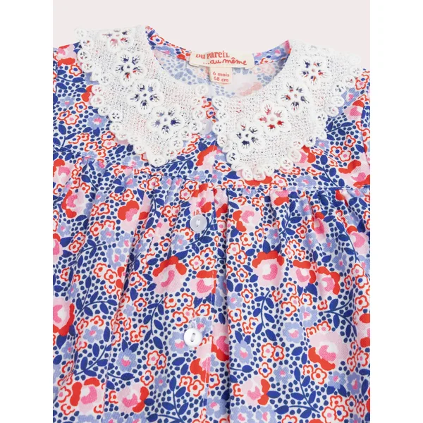 Robe imprimée écru pour bébé fille - Soins Bébé Naturels & Produits Maman Après Naissance